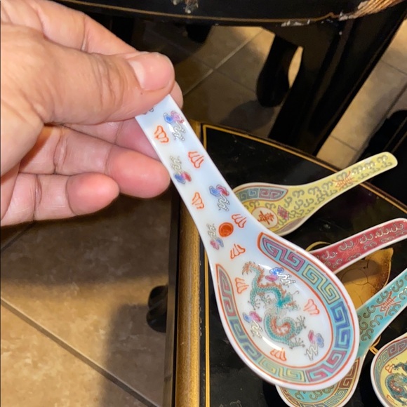 BX50 Set of 6 Colorful Porcelain Spoons - Picture 7 of 7